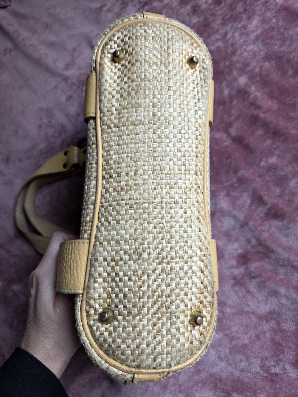 Chloe Basket Bag Straw Raffia Tote / Shoulder Bag - Picture 13 of 13